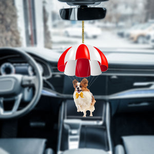 Papillon Fly With Parachute Christmas Two-Sided Ornament