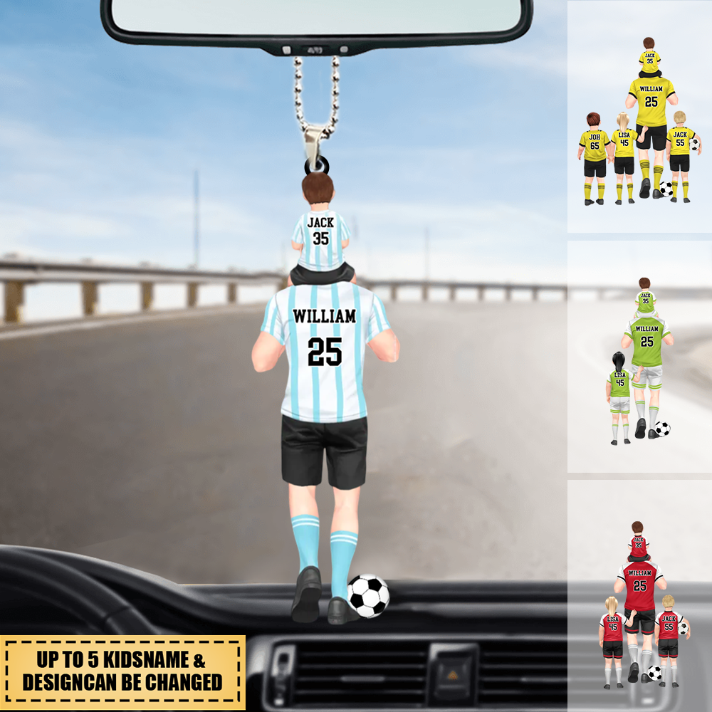 I Scored A Hat-Trick - Personalized Soccer / Football Dad & Kids Car Hanging Ornament