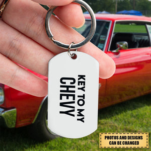 Key To My Car - Personalized Stainless Steel Photo Keychain