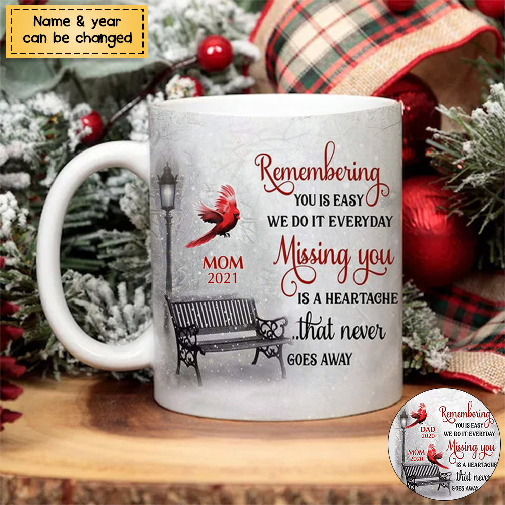 Personalized Cardinal Winter Memorial Mug