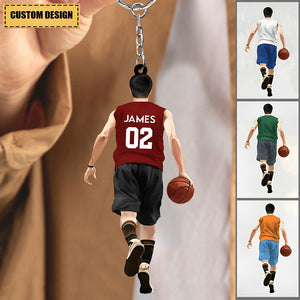 Personalized Acrylic Keychain - Gift For Basketball Lovers