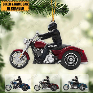 Personalized Freewheeler Acrylic Ornament, Christmas Tree Decor For Motorcycle Biker