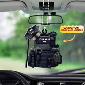 Personalized Police Car Hanging Ornament