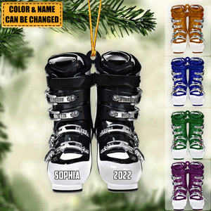 Skiing Roller Skate Personalized Christmas Ornament