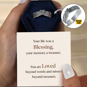 Hug From Heaven Wing Memorial Ring