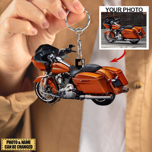 Personalized Motocycle Acrylic Keychain -Great Gift Idea For Motocycle/Biker/Racer- Custom Your Photo