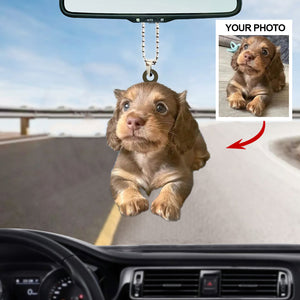 Personalized Car Hanging Ornament - Gift For Dog Lover - Custom Your Photo
