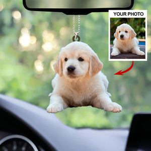 Personalized Car Hanging Ornament - Gift For Dog Lover - Custom Your Photo