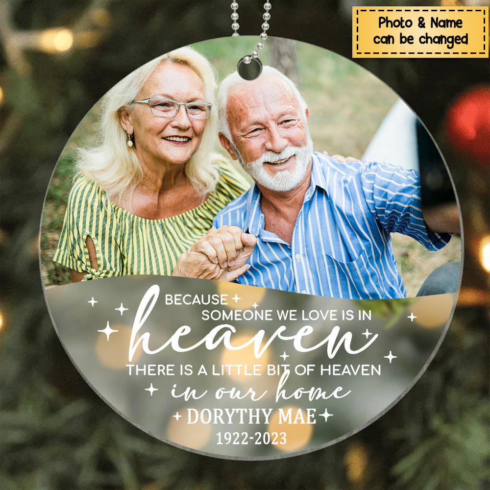 Personalized Memorial Christmas Ornament, In Loving Memory Custom Photo Ornament, Loss of Loved One Grandparents Grandmother Mom Dad