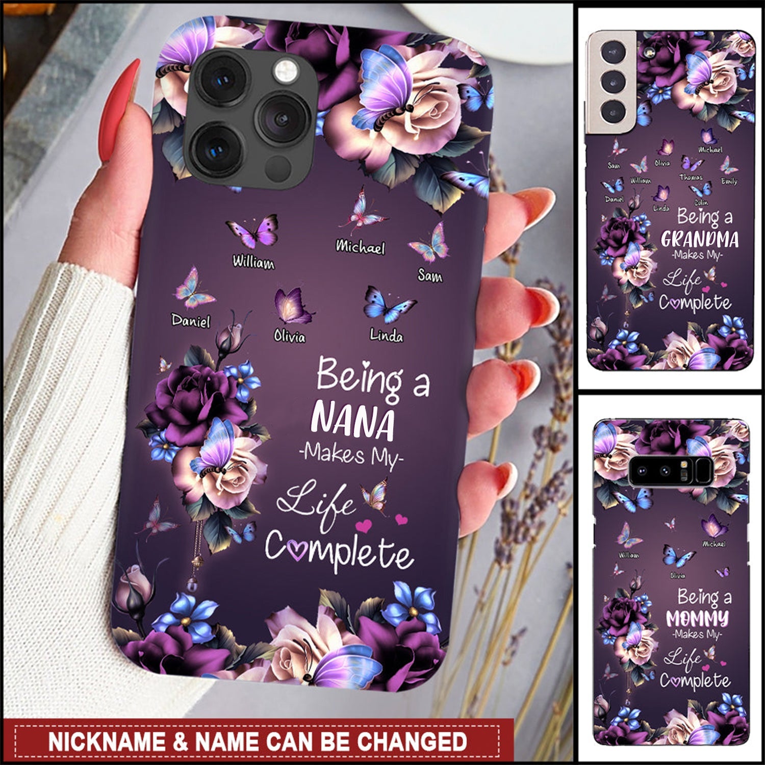 Personalized Being A Grandma Makes My Life Complete - Personalized Phone case