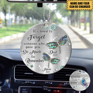HARD TO FORGET SOMEONE, REMEMBER PERSONALIZED CIRCLE ACRYLIC ORNAMENT