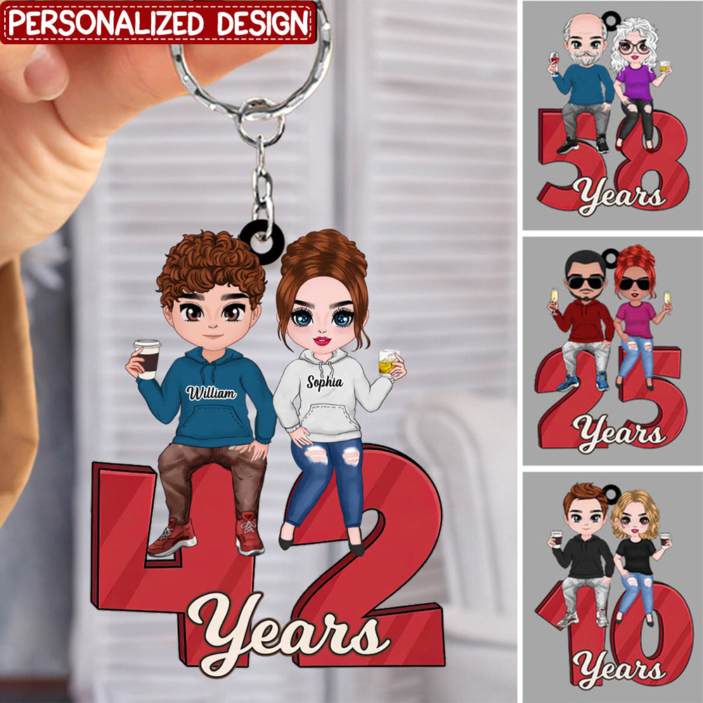 Personalized Anniversary Couple Annoying Each Other And Still Going Strong Acrylic Keychain