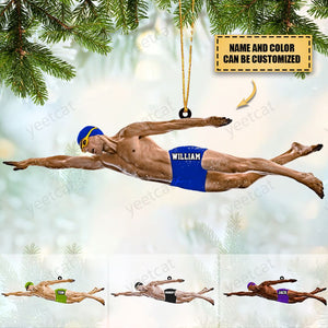 Personalized Male Swimmer Acrylic Ornament, Gift For Swimming Lovers/Swimmer