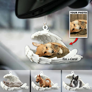 Personalized Pet Sleeping Angel Ornament - Gift For Pet Lovers