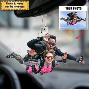 Upload Photo - Custom Personalized Skydiving Acrylic Ornament, Gift For Skydiving Lovers