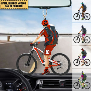 Personalized Apperance And Name  Acrylic Ornament - Gift For Mountain Bikers/Cycling Lovers