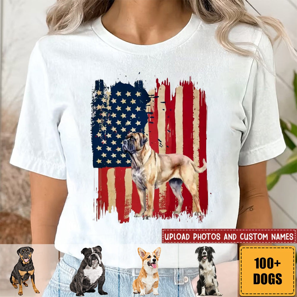 Personalized dog flag printed clothing gift for dog lovers