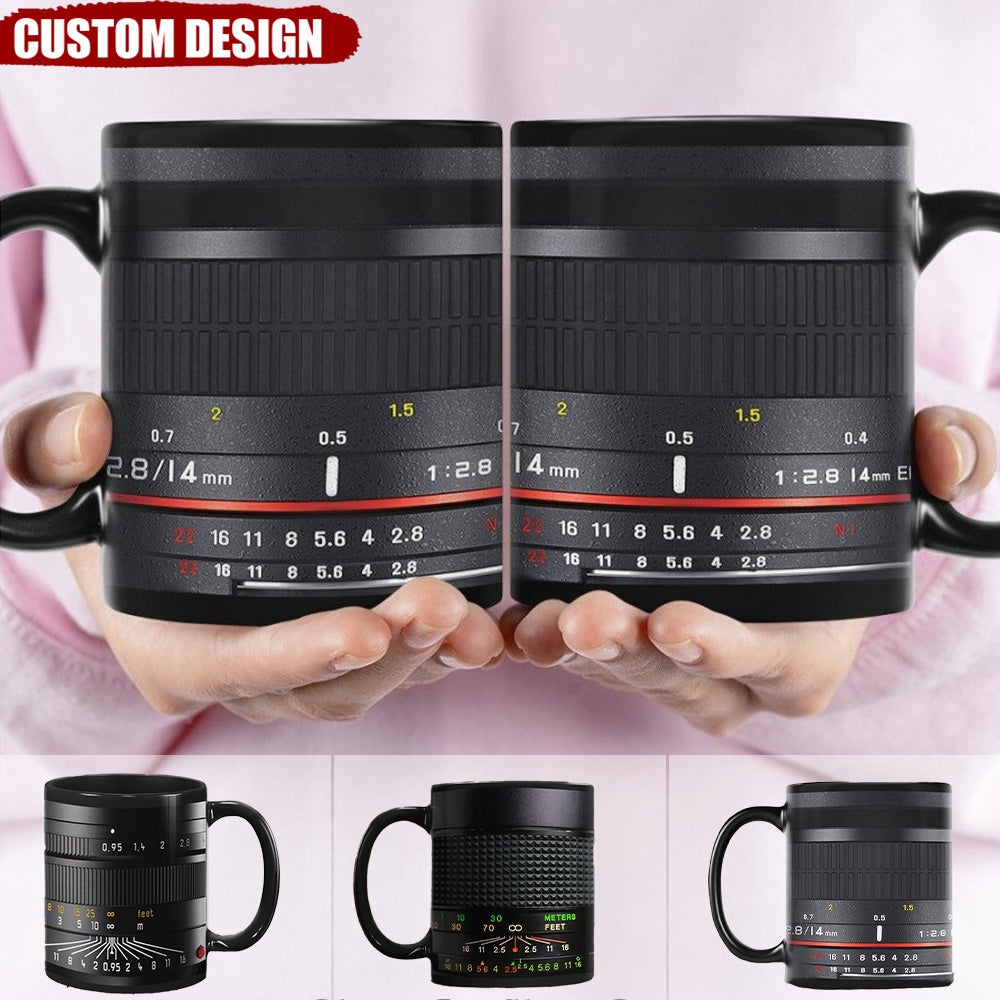 Personalized Camera Lens & Name Printed Mug