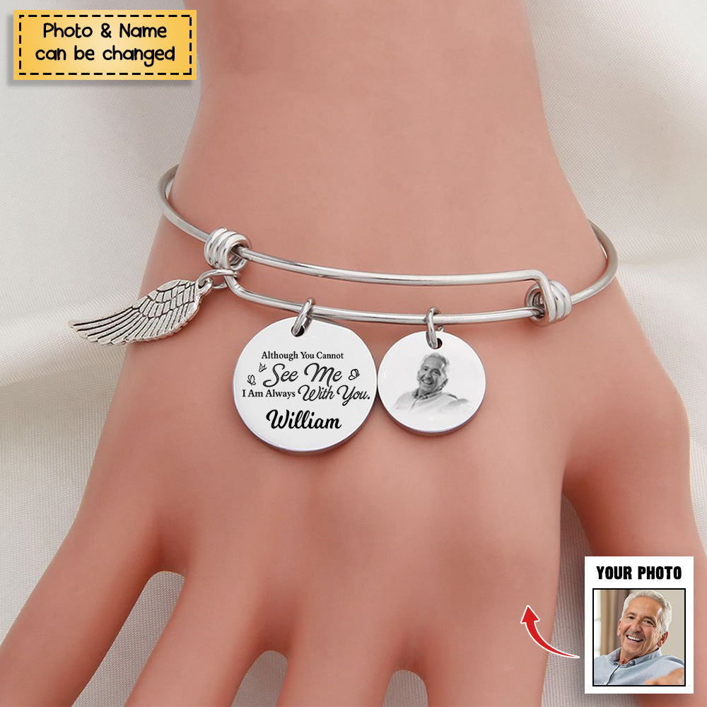 I am Always With You - Personalized Memorial Angel Bracelet