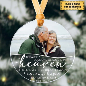 Personalized Memorial Christmas Ornament, In Loving Memory Custom Photo Ornament, Loss of Loved One Grandparents Grandmother Mom Dad