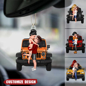 New Release - Personalized Off-Road Car Couple Kiss Car Ornament