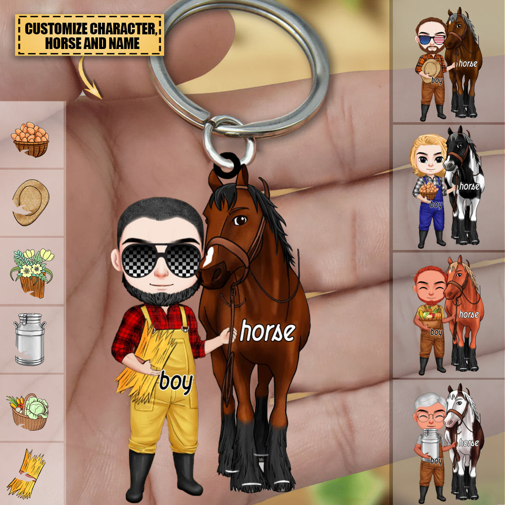 You Are The Best Horse Dad Ever, Personalized Acrylic Keychain