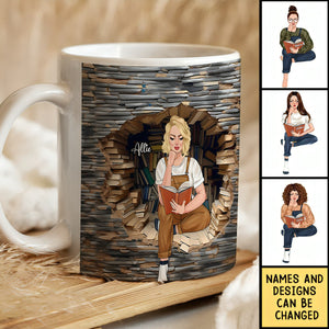 Personalized Gifts For Book Lovers Coffee Mug Reading Girl