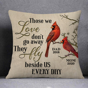 Cardinal Memorial Mom Dad Personalized Pillow