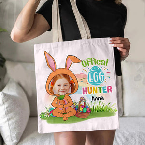 Personalized Easter Custom Face Kid Tote Bag, Gift For Grandchild Mom Grandma