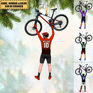 Personalized Apperance And Name-Raised Bike-Acrylic Ornament