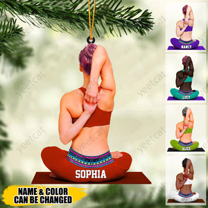 Personalized Yoga/Meditator/Pilates Acrylic Christmas Ornament/gift For Yoga Lovers/Meditators