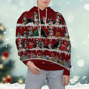 Bernedoodle - Snow Christmas - 3D Hoodie