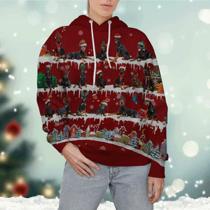 Doberman - Snow Christmas - 3D Hoodie