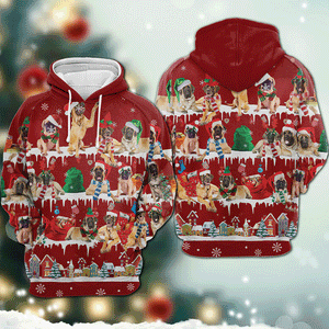 English Mastiff - Snow Christmas - 3D Hoodie