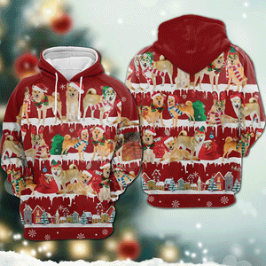 Finnish Spitz - Snow Christmas - 3D Hoodie