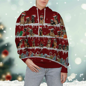 German Shepherd - Snow Christmas - 3D Hoodie