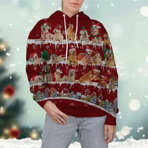 Golden Retriever - Snow Christmas - 3D Hoodie