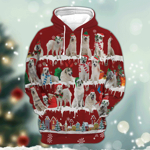 Great Pyrenees - Snow Christmas - 3D Hoodie