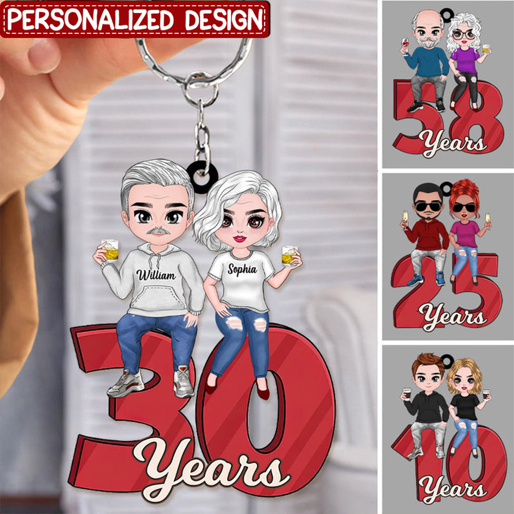 Personalized Anniversary Couple Annoying Each Other And Still Going Strong Acrylic Keychain