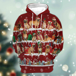 Puggle - Snow Christmas - 3D Hoodie
