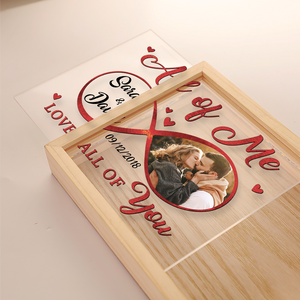 Custom Photo You're My End And My Beginning - Couple Personalized Custom Frame Light Box - Gift For Husband Wife, Anniversary