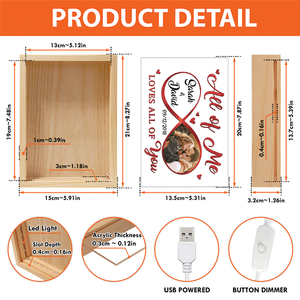 Custom Photo You're My End And My Beginning - Couple Personalized Custom Frame Light Box - Gift For Husband Wife, Anniversary