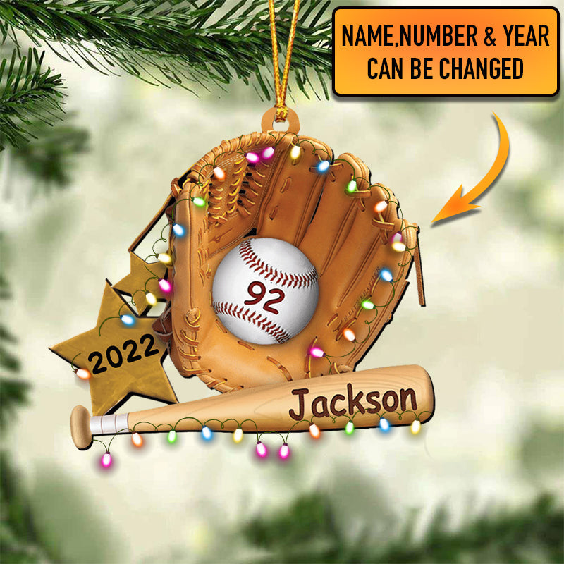 Personalized Baseball Gloves Ornament