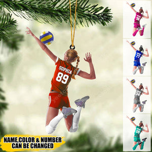 Custom Personalized Beach Volleyball Acrylic Ornament, Gift For Volleyball Players