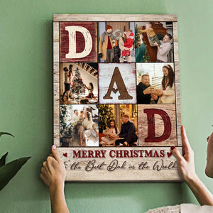 Dad Photo Collage Canvas Poster, Personalized Gifts For Dad, Best Father’s Day Gifts