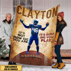 Personalized American Football Fleece Blanket-Gift For Football Lovers