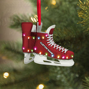 Ice Hockey Skates - Personalized Christmas Ornament - Gift for Hockey Players