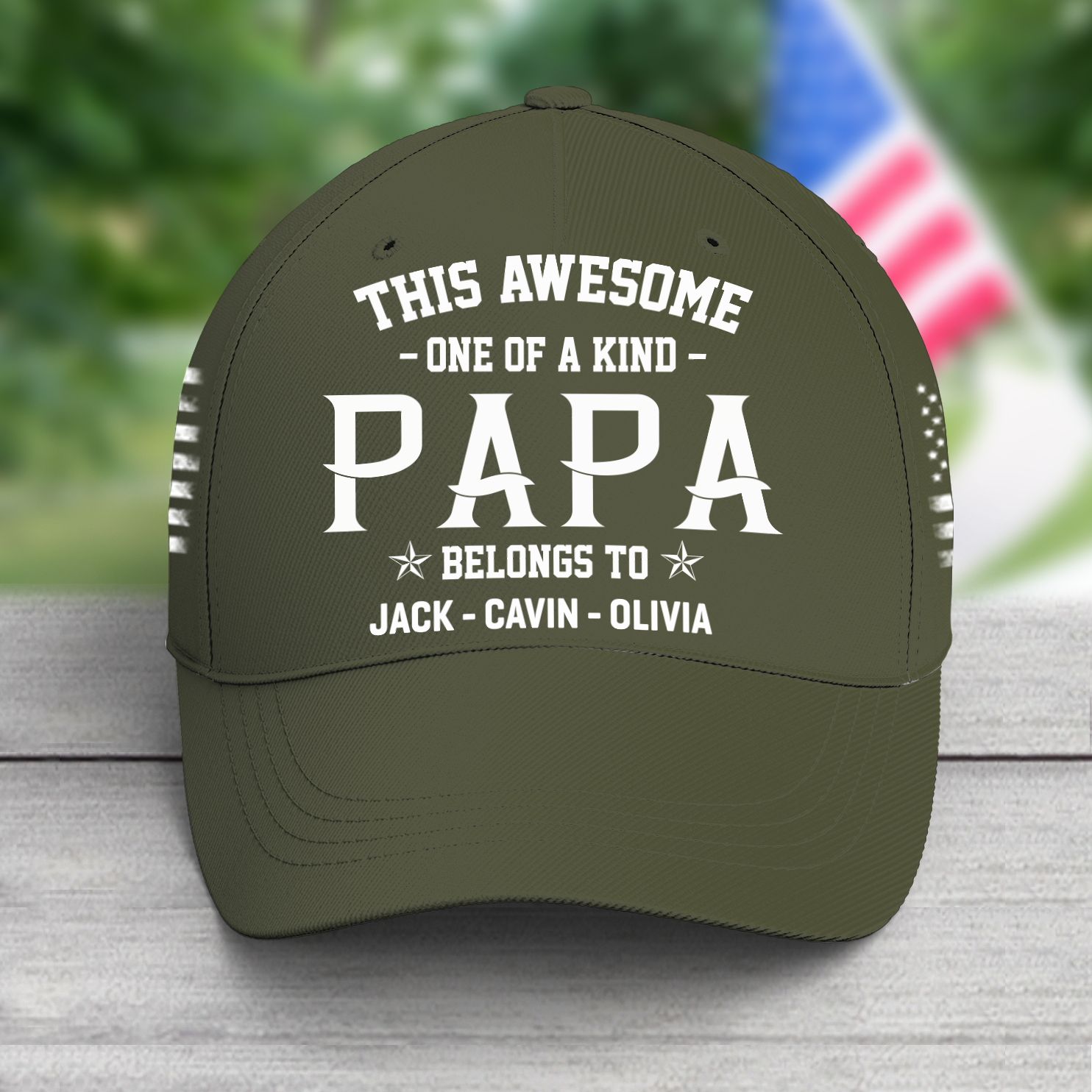 Personalized This Awesome One Of A Kind Papa, Custom Nickname Classic Cap
