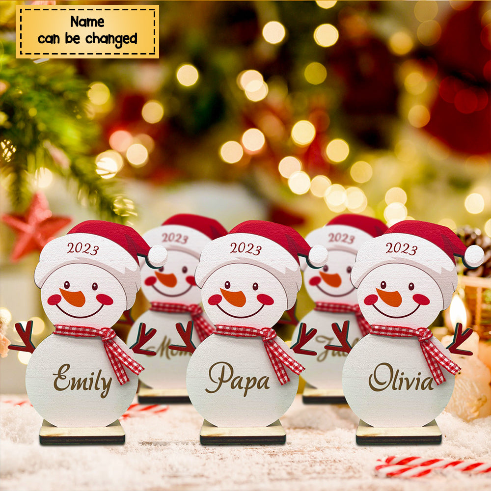 Personalized Snowman Decor Custom Name 2023 Christmas Gift