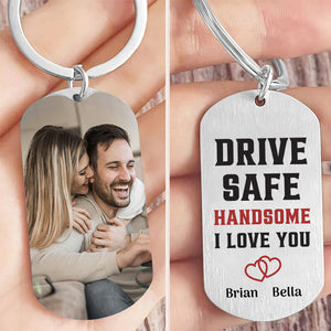 (Photo Inserted) Drive Safe My Love - Personalized Keychain